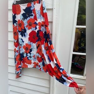 Westport Polka Dot and Red White and Blue Floral Skirt